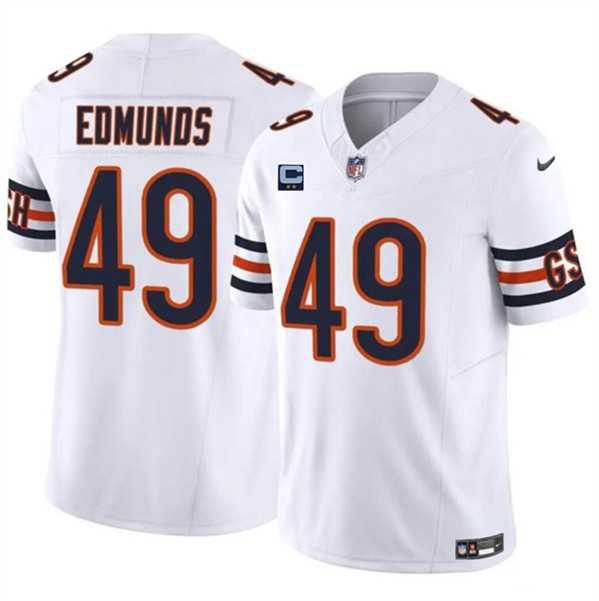 Men & Women & Youth Chicago Bears #49 Tremaine Edmunds White 2024 F.U.S.E. With 2-star C Patch Vapor Untouchable Limited Stitched Jersey->chicago bears->NFL Jersey